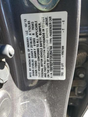 Photo 10 from auction – 2013 HONDA CIVIC LX with VIN 19XFB2F57DE284744