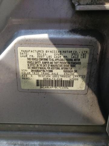 Photo 10 from auction – 2011 NISSAN SENTRA 2.0 with VIN 3N1AB6AP7BL711006