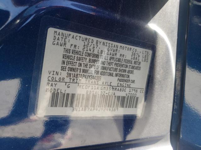 Photo 10 from auction – 2018 NISSAN SENTRA S with VIN 3N1AB7AP4JY244389