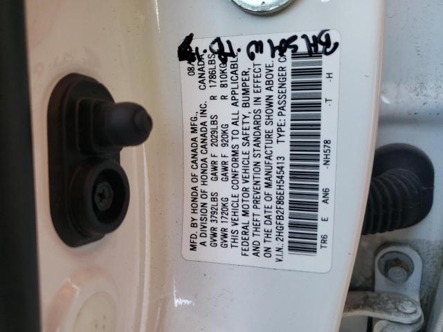 Photo 10 from auction – 2014 HONDA CIVIC EX with VIN 2HGFB2F86EH545413