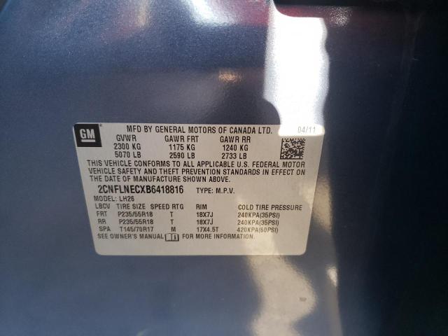 Photo 10 from auction – 2011 CHEVROLET EQUINOX LT with VIN 2CNFLNECXB6418816