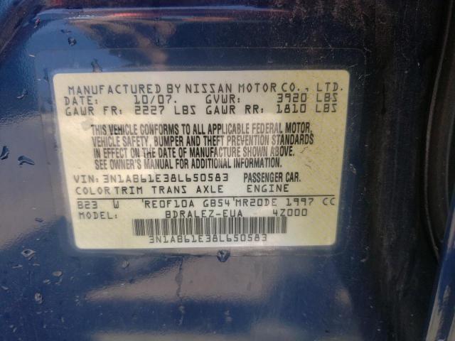 Photo 10 from auction – 2008 NISSAN SENTRA 2.0 with VIN 3N1AB61E38L650583