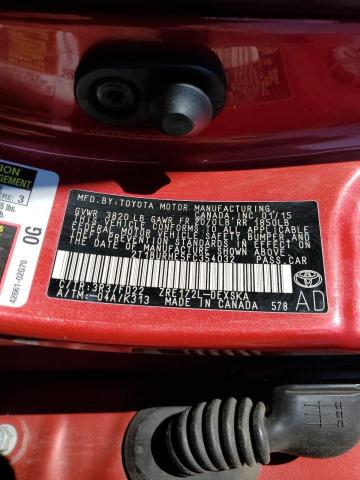 Photo 10 from auction – 2015 TOYOTA COROLLA L with VIN 2T1BURHE5FC354032