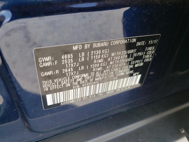 Photo 10 from auction – 2018 SUBARU OUTBACK 2. with VIN 4S4BSAHC1J3272186