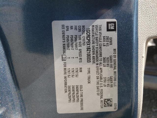 Foto 10 de la subasta – 2011 CHEVROLET SILVERADO con VIN 1GCRCPEX1BZ106033