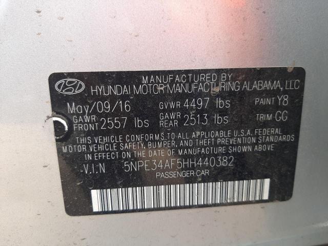 Photo 10 from auction – 2017 HYUNDAI SONATA SPO with VIN 5NPE34AF5HH440382