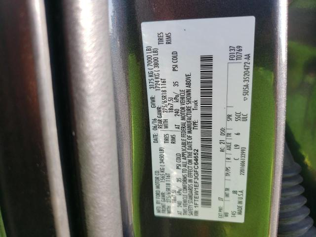 Photo 10 from auction – 2016 FORD F150 SUPER with VIN 1FTEW1EF3GFC64652