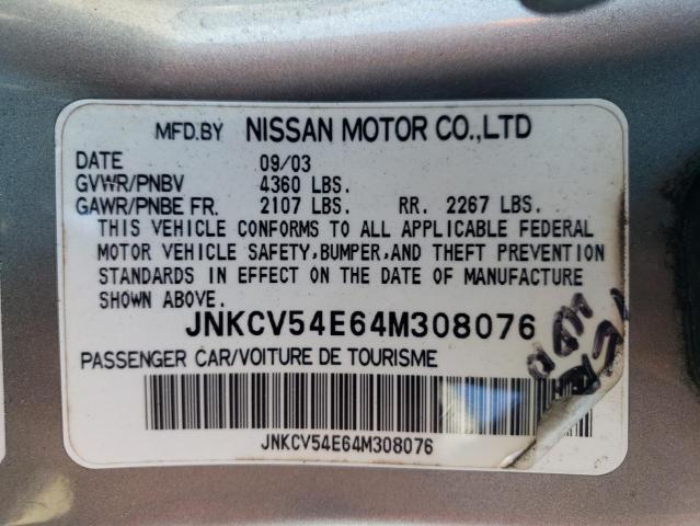 Photo 10 from auction – 2004 INFINITI G35 with VIN JNKCV54E64M308076