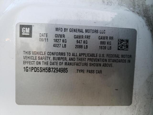 Photo 10 from auction – 2011 CHEVROLET CRUZE LS with VIN 1G1PD5SH5B7294985