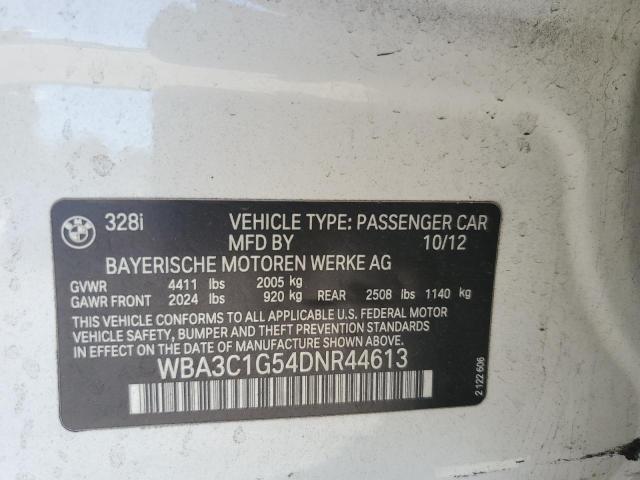 Photo 10 from auction – 2013 BMW 328 I SULE with VIN WBA3C1G54DNR44613