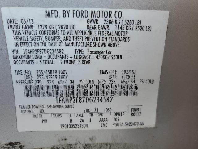 Photo 10 from auction – 2013 FORD TAURUS LIM with VIN 1FAHP2F87DG234582