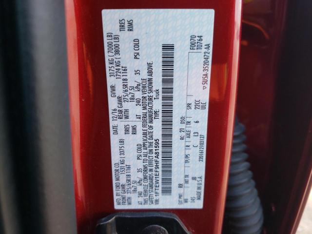 Photo 10 from auction – 2017 FORD F150 SUPER with VIN 1FTEW1EF9HFA81595