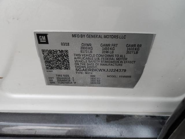 Photo 10 from auction – 2018 BUICK ENCLAVE ES with VIN 5GAERBKWXJJ224379