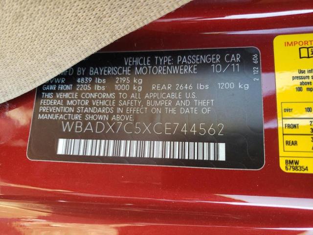 Photo 10 from auction – 2012 BMW 335 I with VIN WBADX7C5XCE744562