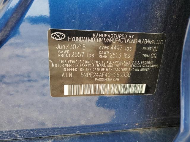 Photo 10 from auction – 2016 HYUNDAI SONATA SE with VIN 5NPE24AF4GH260330