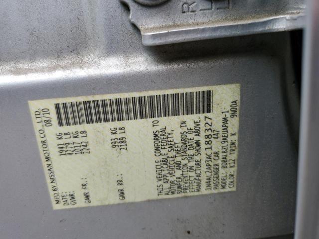 Photo 10 from auction – 2010 NISSAN ALTIMA BAS with VIN 1N4AL2AP3AC188327