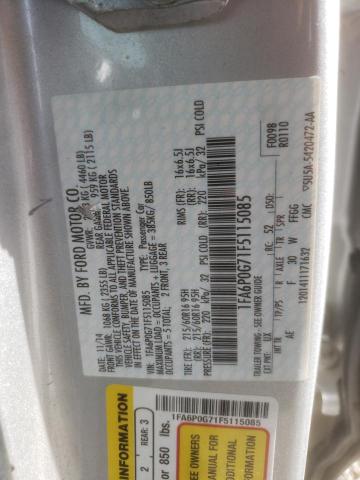 Photo 10 from auction – 2015 FORD FUSION S with VIN 1FA6P0G71F5115085