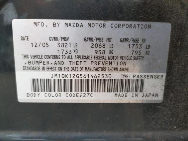 Photo 10 from auction – 2006 MAZDA 3 I with VIN JM1BK12G561462530