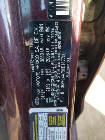 Photo 10 from auction – 2017 KIA FORTE LX with VIN 3KPFL4A75HE147700