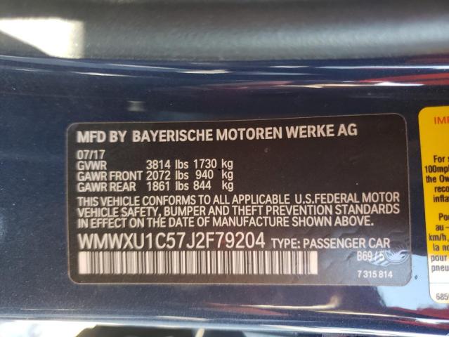 Photo 10 from auction – 2018 MINI COOPER with VIN WMWXU1C57J2F79204