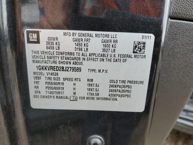 Photo 10 from auction – 2011 GMC ACADIA SLT with VIN 1GKKVRED2BJ279589