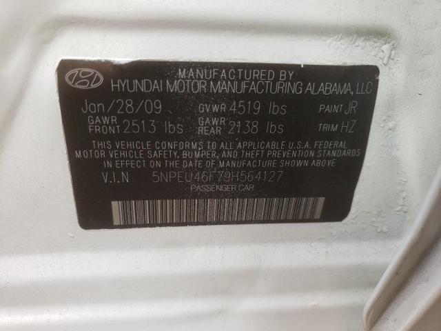 Photo 10 from auction – 2009 HYUNDAI SONATA SE with VIN 5NPEU46F79H564127