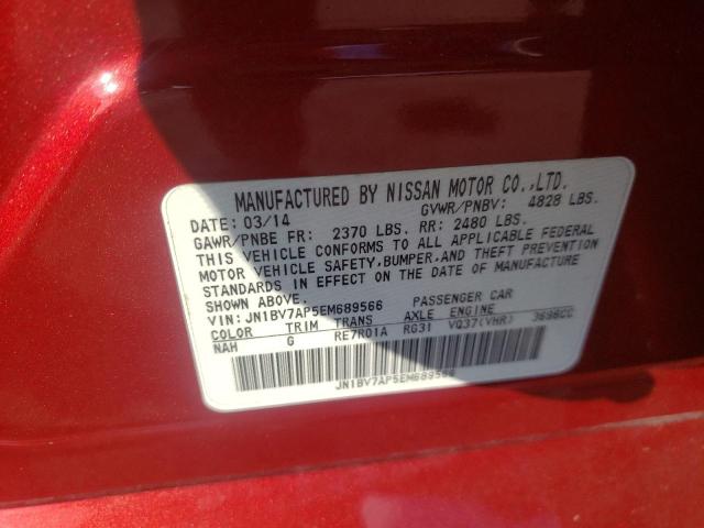 Photo 10 from auction – 2014 INFINITI Q50 BASE with VIN JN1BV7AP5EM689566