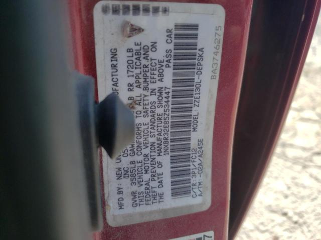Photo 10 from auction – 2005 TOYOTA COROLLA CE with VIN 1NXBR32E85Z534447