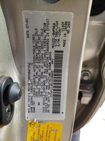 Photo 10 from auction – 2001 TOYOTA HIGHLANDER with VIN JTEHF21A810036665