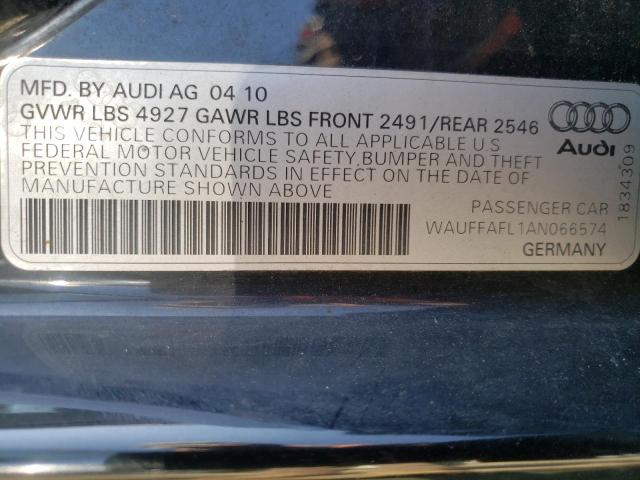 صورة رقم 10 من المزاد - 2010 AUDI A4 PREMIUM مع VIN WAUFFAFL1AN066574