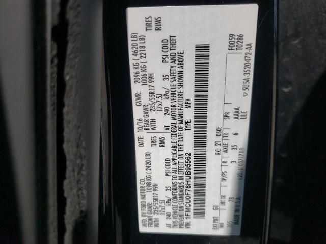 Photo 10 from auction – 2017 FORD ESCAPE S with VIN 1FMCU0F78HUB95562