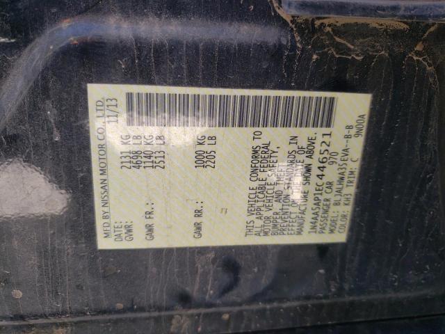 Photo 10 from auction – 2014 NISSAN MAXIMA S with VIN 1N4AA5AP1EC446521