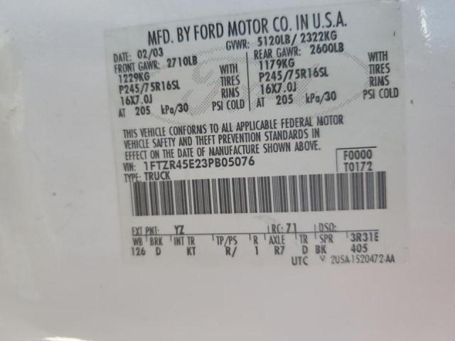 Photo 10 from auction – 2003 FORD RANGER SUP with VIN 1FTZR45E23PB05076