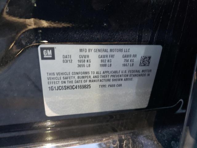 Photo 10 from auction – 2012 CHEVROLET SONIC LT with VIN 1G1JC6SH3C4169825