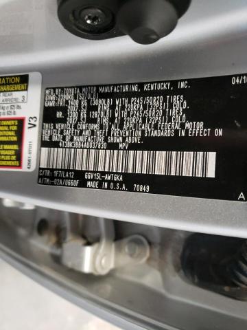 Photo 10 from auction – 2010 TOYOTA VENZA with VIN 4T3BK3BB4AU037830