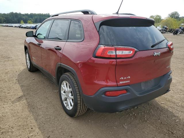 Photo 3 from auction – 2016 JEEP CHEROKEE S with VIN 1C4PJMAB8GW199499