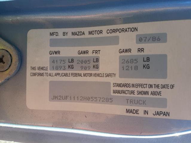 Photo 10 from auction – 1987 MAZDA B2000 with VIN JM2UF1112H0557285
