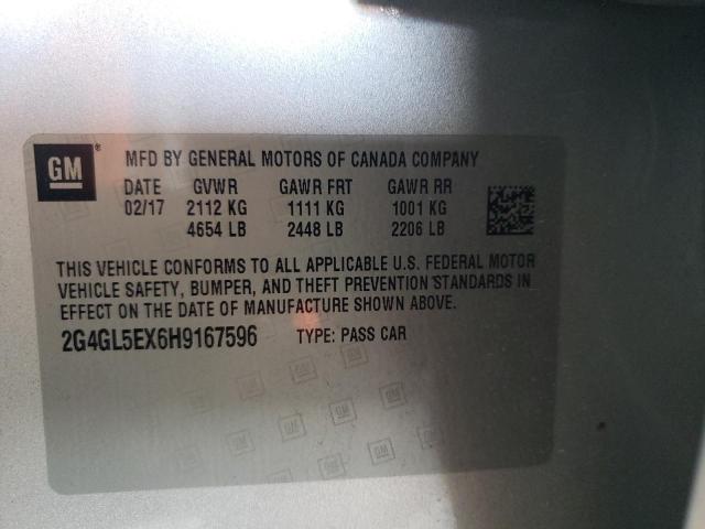 Photo 10 from auction – 2017 BUICK REGAL SPOR with VIN 2G4GL5EX6H9167596