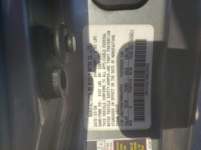 Photo 10 from auction – 2005 INFINITI G35 with VIN JNKCV54E35M425552