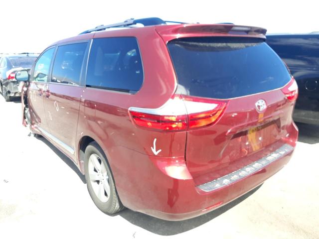 Photo 3 from auction – 2017 TOYOTA SIENNA LE with VIN 5TDKZ3DC2HS840889