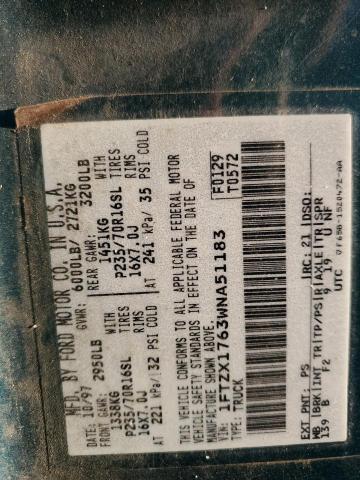 Photo 10 from auction – 1998 FORD F150 with VIN 1FTZX1763WNA51183
