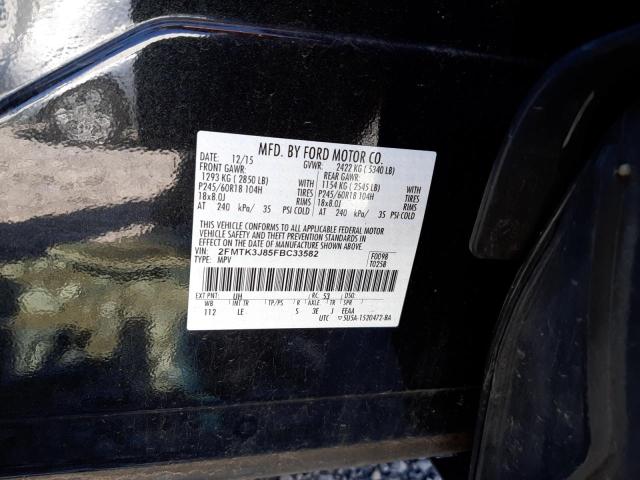 Photo 10 from auction – 2015 FORD EDGE SEL with VIN 2FMTK3J85FBC33582