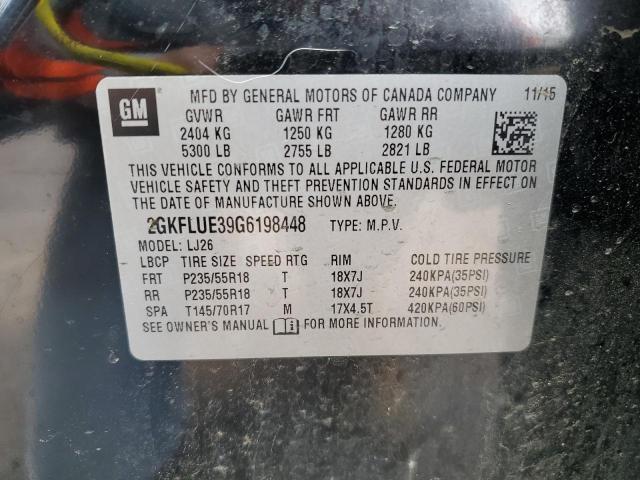 Photo 10 from auction – 2016 GMC TERRAIN SL with VIN 2GKFLUE39G6198448