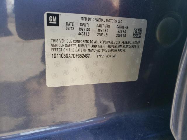 Photo 10 from auction – 2013 CHEVROLET MALIBU 1LT with VIN 1G11C5SA7DF352437