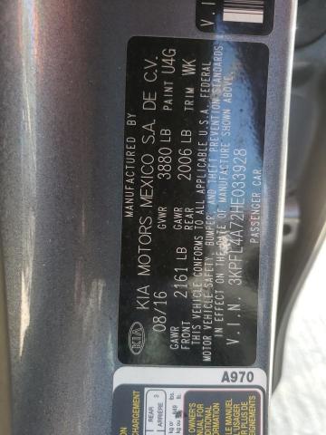 Photo 10 from auction – 2017 KIA FORTE LX with VIN 3KPFL4A72HE033928