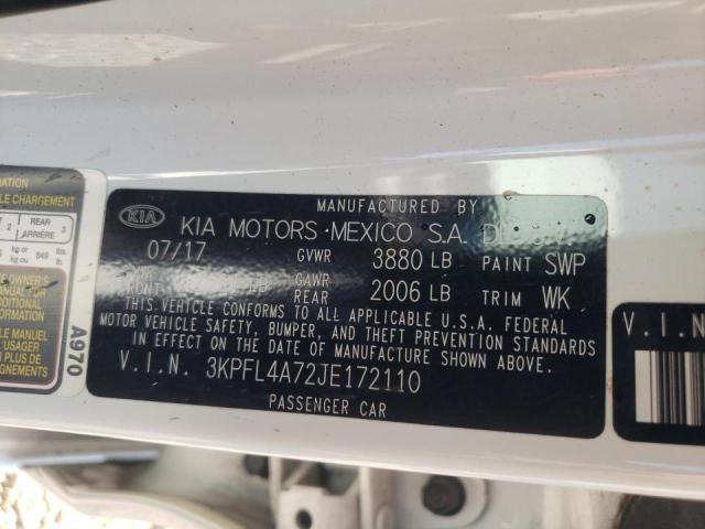 Photo 10 from auction – 2018 KIA FORTE LX with VIN 3KPFL4A72JE172110