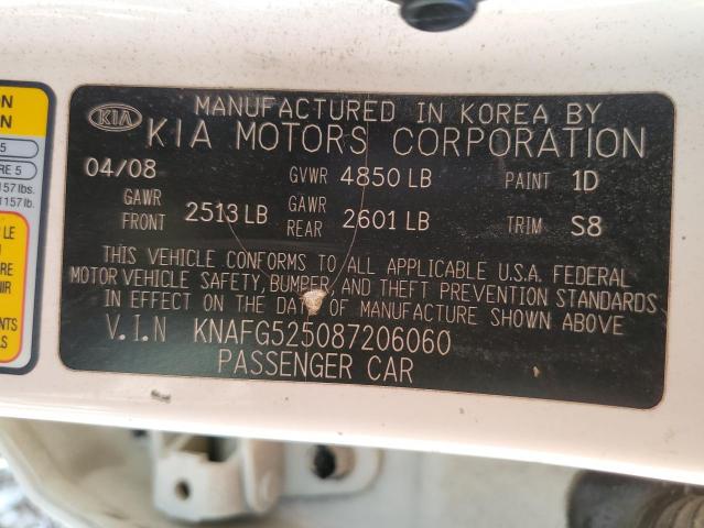 Photo 10 from auction – 2008 KIA RONDO BASE with VIN KNAFG525087206060