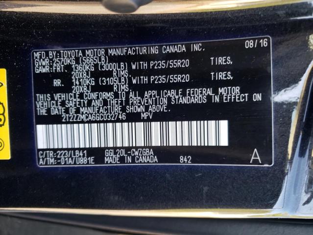Photo 10 from auction – 2016 LEXUS RX 350 with VIN 2T2ZZMCA6GC032746