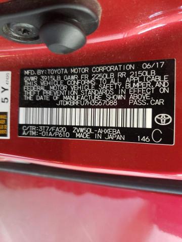 Photo 10 from auction – 2017 TOYOTA PRIUS with VIN JTDKBRFU7H3567088