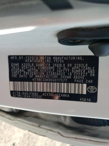 Photo 10 from auction – 2005 TOYOTA CAMRY LE with VIN 4T1BE32K95U017577